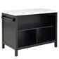 Furniture of America Albergo 3-Piece Bar Set in Black and White, , large