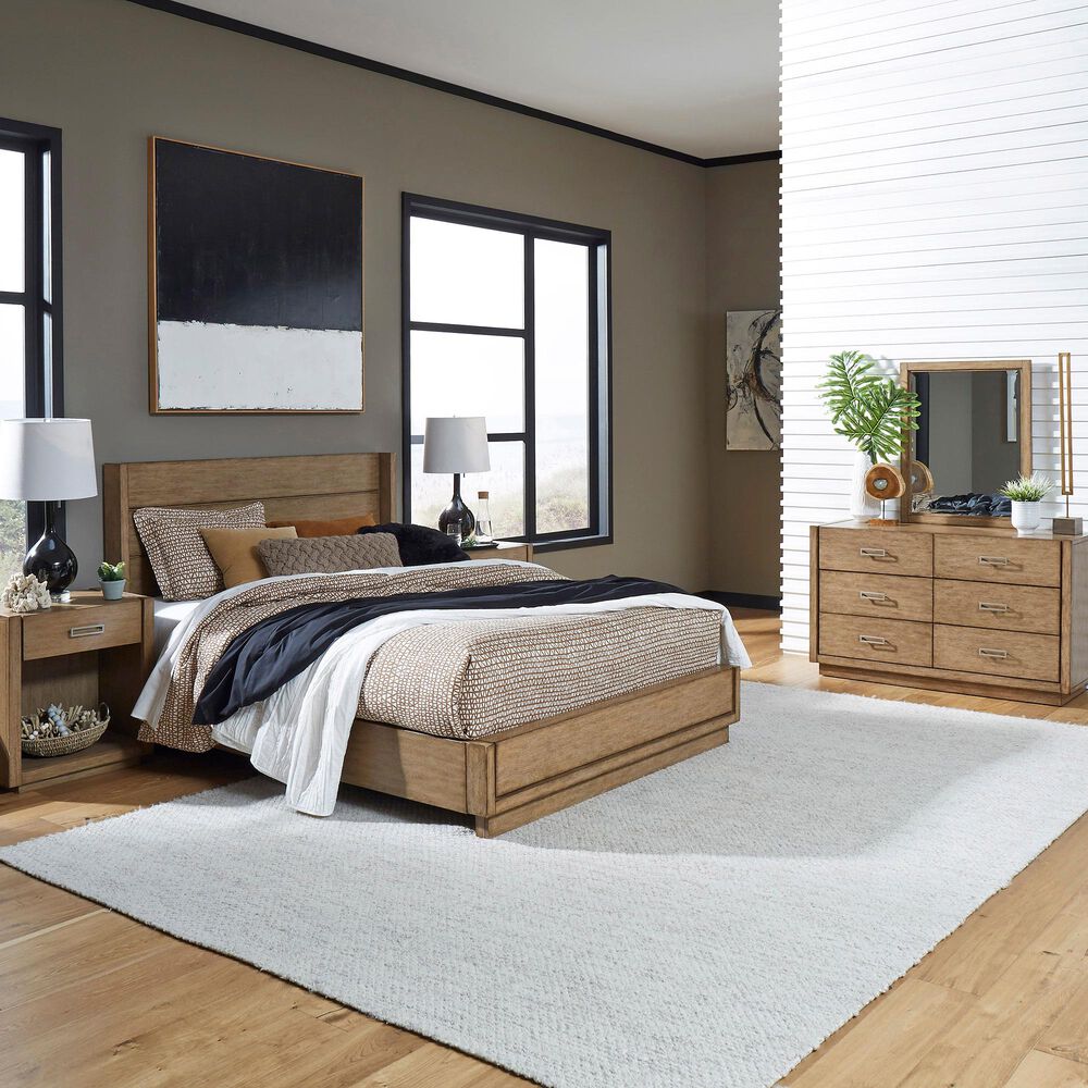 Homestyles Big Sur Mirror in Oak, , large