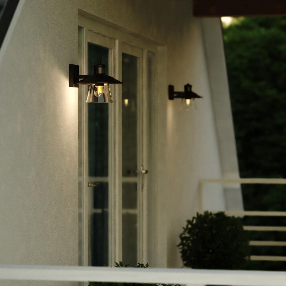 Vaxcel Westport 1-Light Outdoor Motion Sensor Wall Sconce in Textured Black, , large