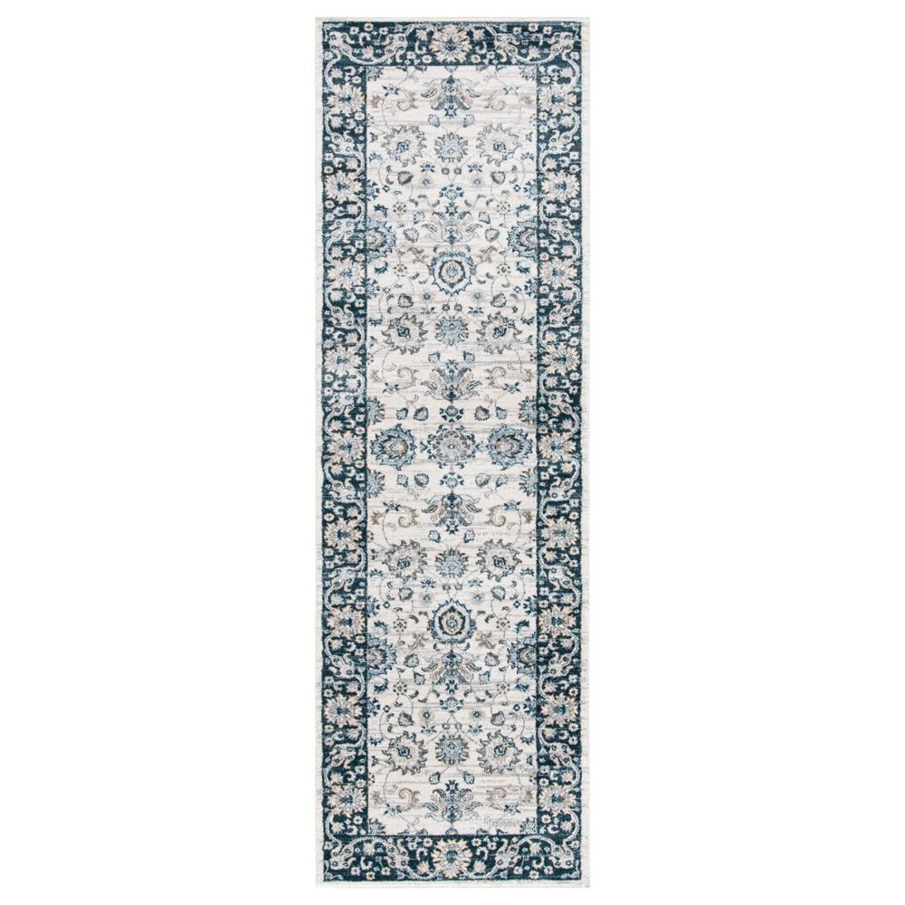 Safavieh Isabella 2"2" x 7" Cream and Navy Runner, , large