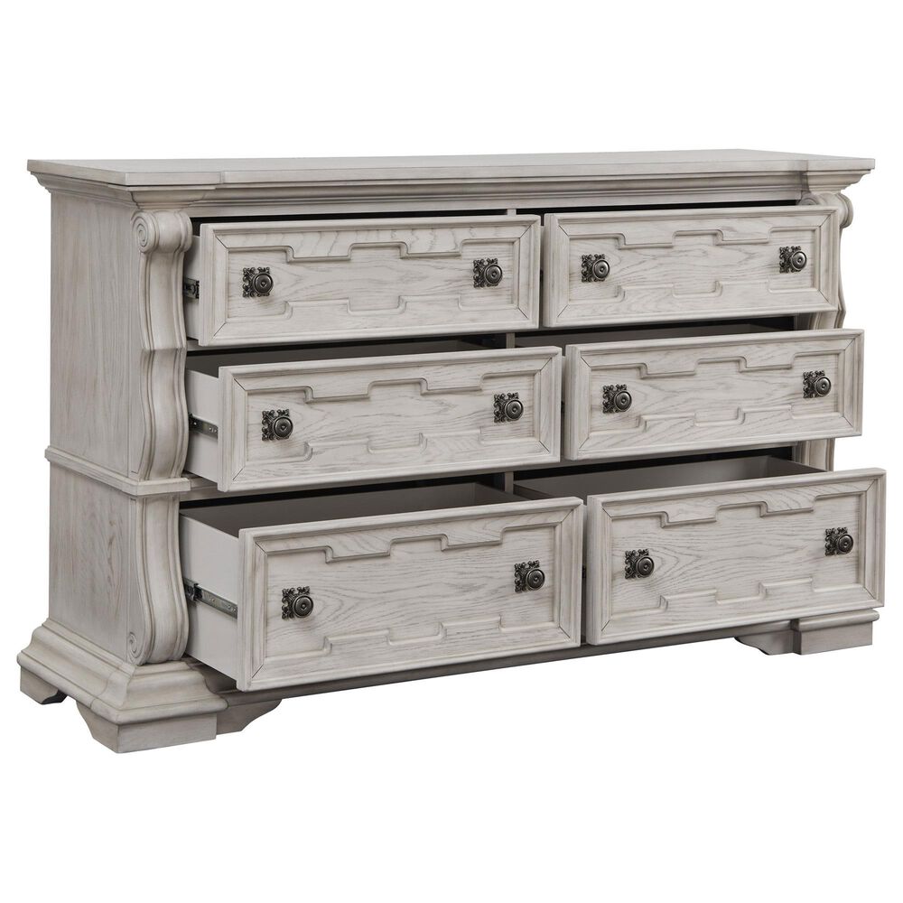 Millenium Bruchandi 6-Drawer Dresser in Antiqued White, , large