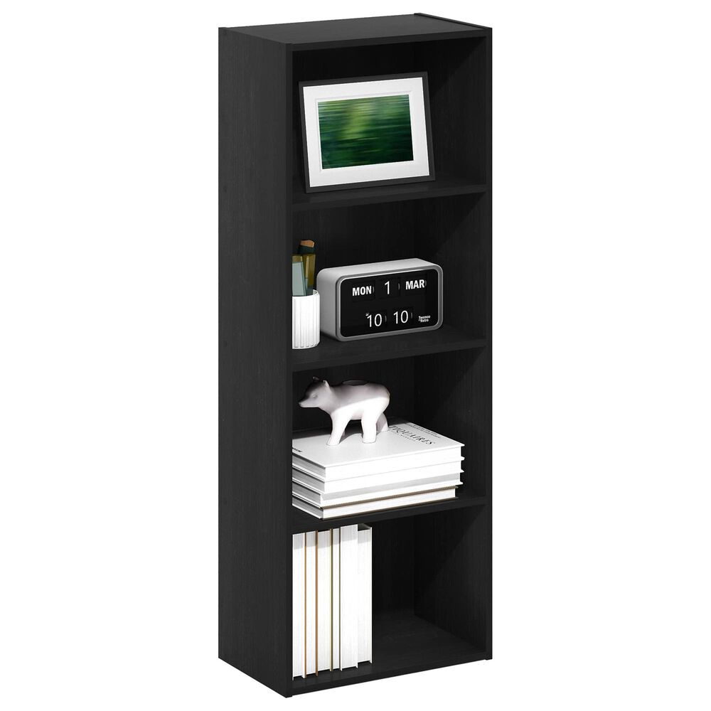 HOMLUX 4-Tier Open Shelf Bookcase in Blackwood, , large