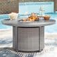 Ashley Half Moon Beach Round Fire Pit Table in Gray, , large