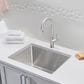 Blanco Quatrus 25" R15 Dual Mount Laundry Sink in Refined Brushed, , large