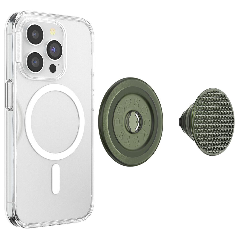 PopSockets Riviera PopGrip for MagSafe in Olive Triangle Knurl, , large