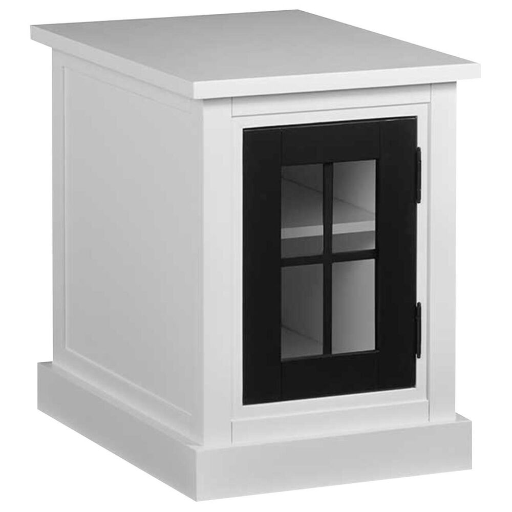 Tiddal Home Habitat Chairside Table in Snow and Black, , large