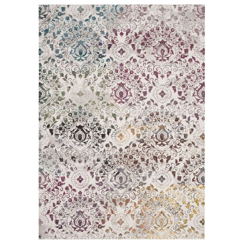 Safavieh Aria 5"1" x 7"6" Cream and Multicolor Area Rug, , large