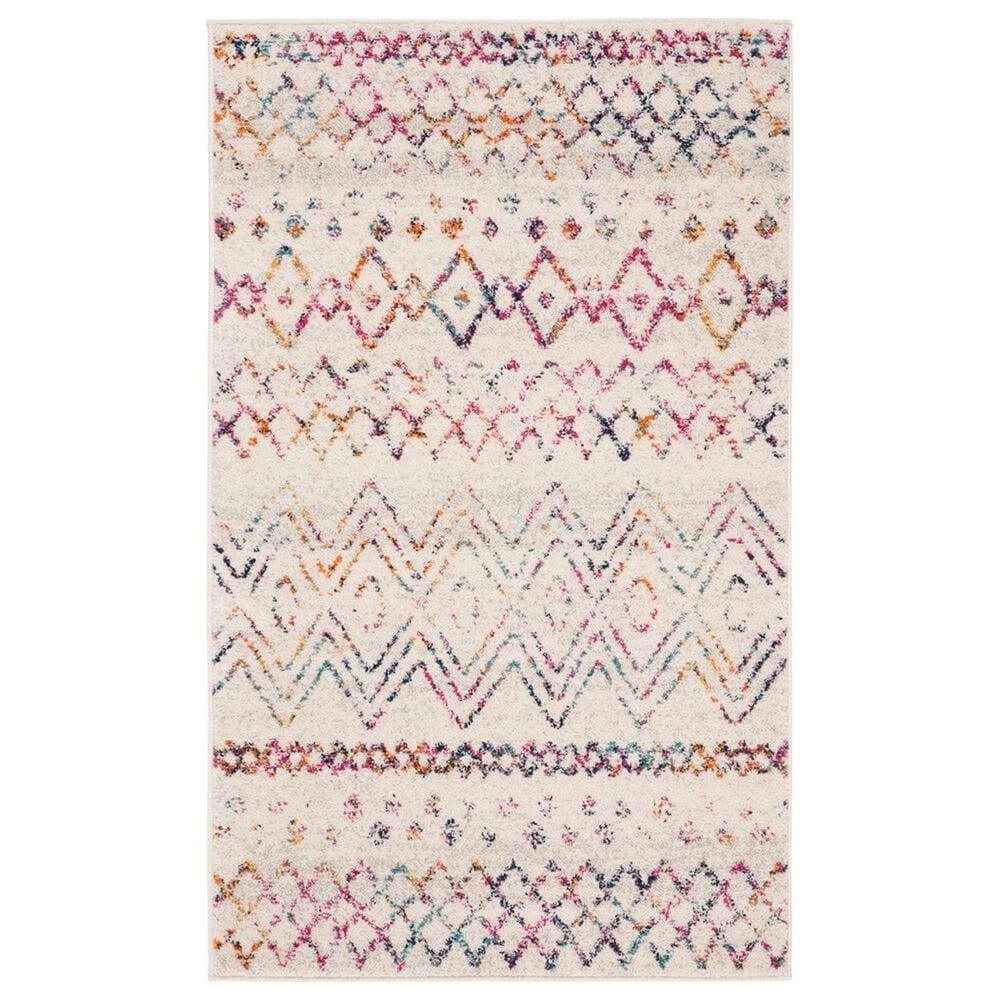Safavieh Madison MAD798A 2"3" x 4" Ivory and Fuchsia Scatter Rug, , large
