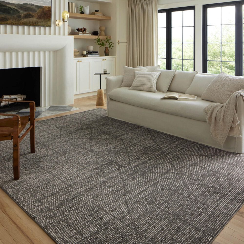 Loloi II Kamala 11&#39;2&quot; x 15&#39;7&quot; Charcoal and Ivory Area Rug, , large