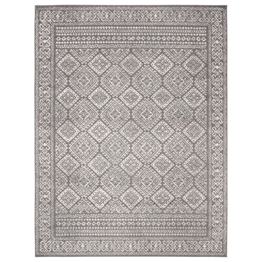 Safavieh Tulum TUL264F 9" x 12" Dark Grey and Ivory Area Rug, , large