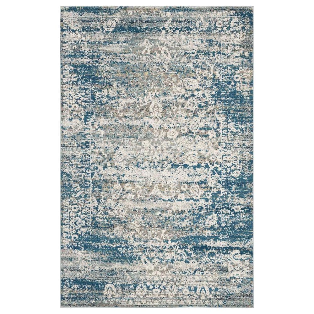 Safavieh Aria ARA156B 4" x 6" Blue and Creme Area Rug, , large