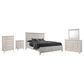 Hawthorne Furniture San Mateo 5-Piece Queen Panel Bedroom Set in Rustic White, , large