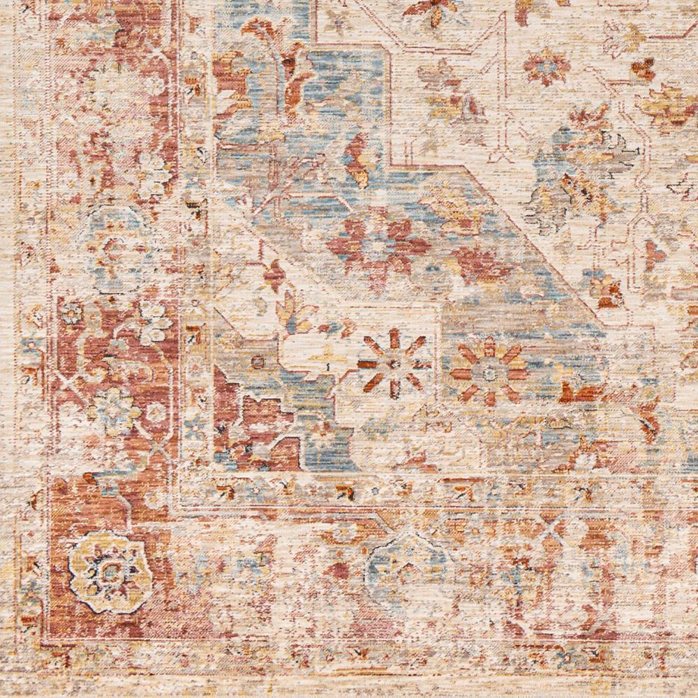 Surya Aspendos 2&#39;7&quot; x 10&#39; Light Gray, Rust, Denim, Ice Blue, Cream, Mustard and Black Runner, , large