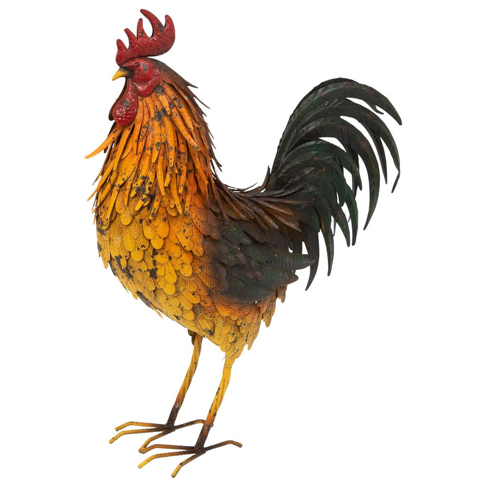The Gerson Company 20" Rooster Figurine in Multicolor, , large