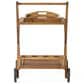 Hearth and Haven Riviera Bar Cart in Natural Stained with Glass Holders, , large