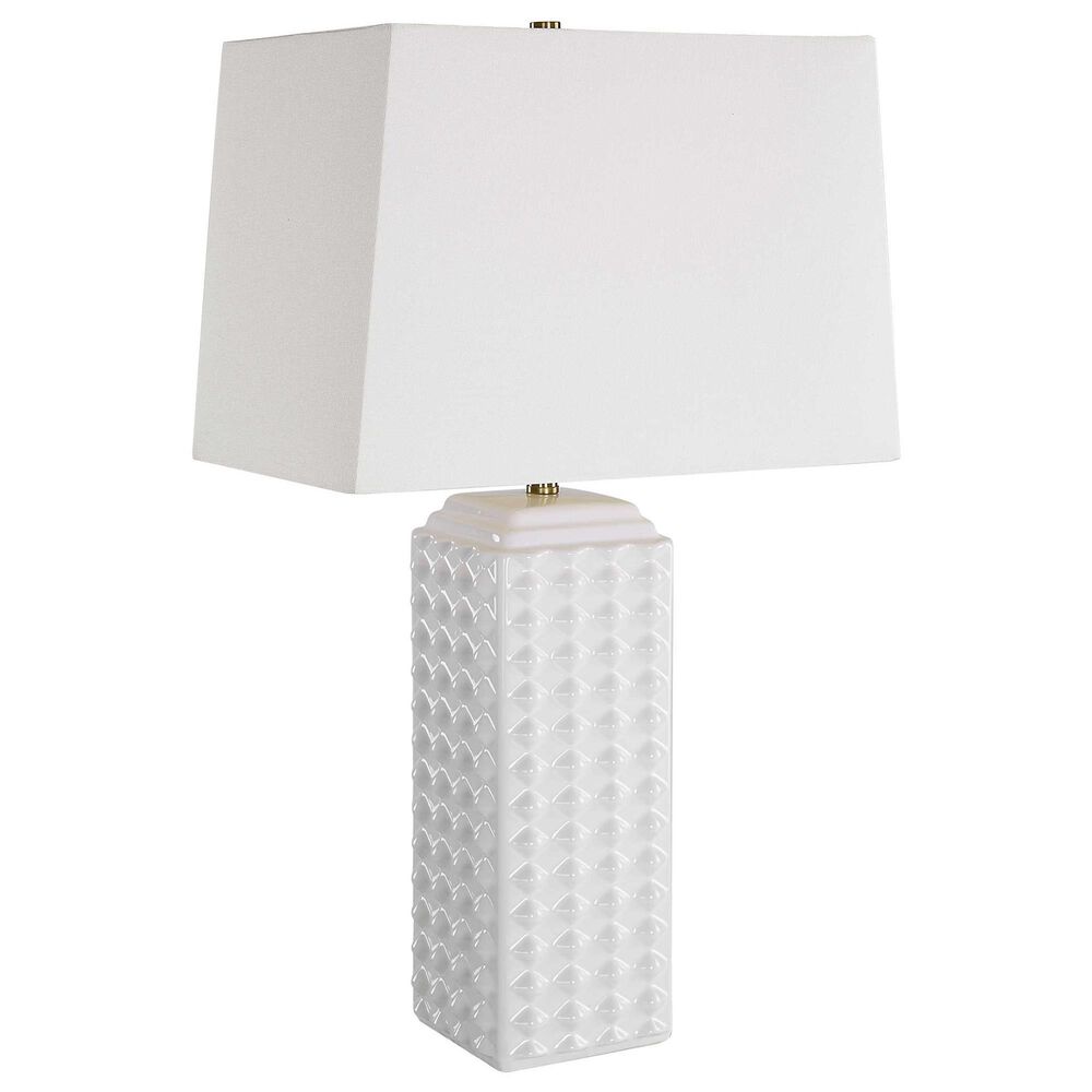 Uttermost Table Lamp in Gloss White, , large