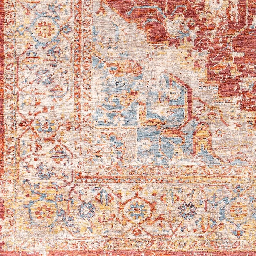 Surya Mirabel 2&#39; x 3&#39; Burnt Orange, Rust, Teal, Olive, Gray and Beige Area Rug, , large