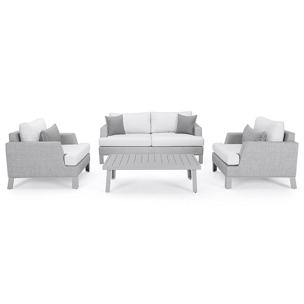 RST Brands Portofino Sling 4-Piece Sunbrella Patio Modular Seating Set in Grey, , large