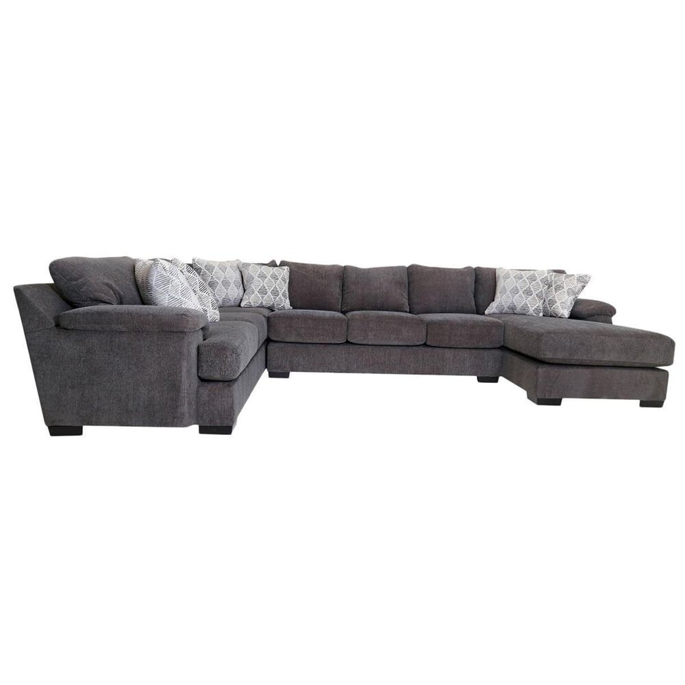 Michael Nicholas Designs Davenport 3-Piece Right Facing Sectional in Victory Sterling, , large