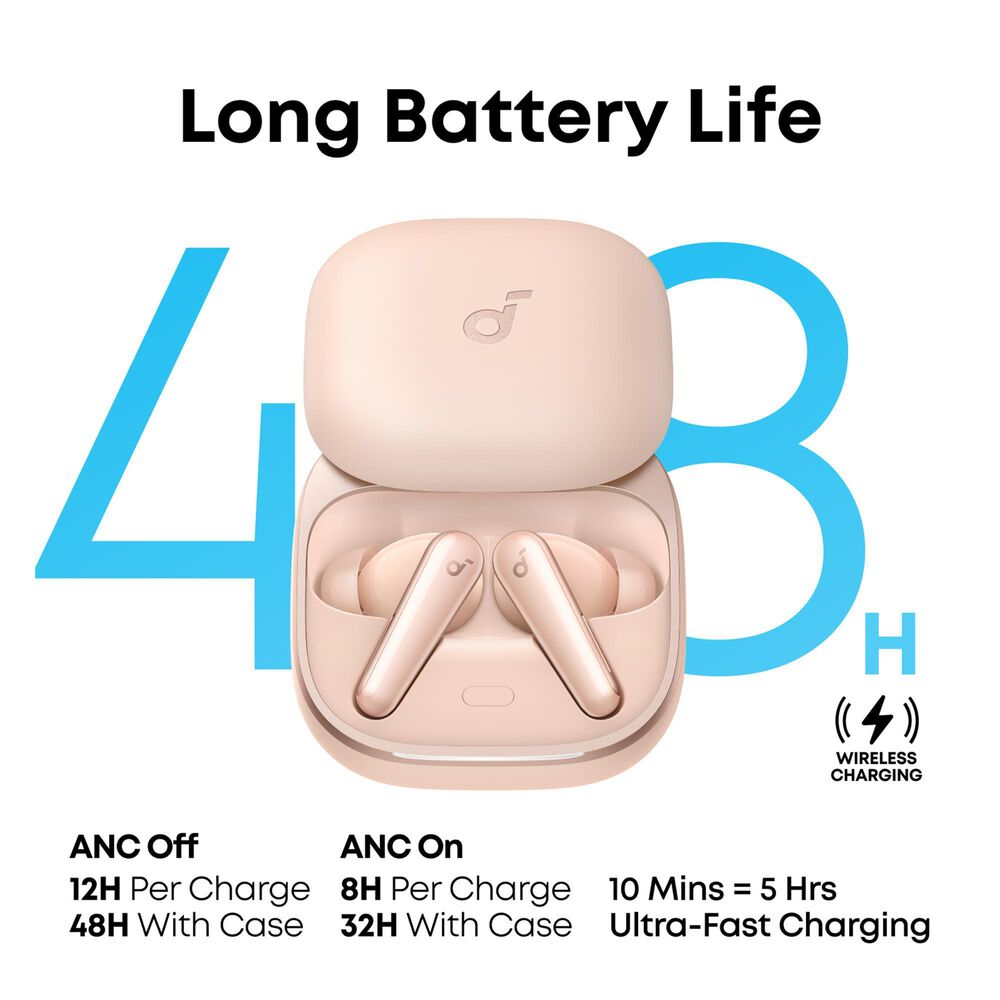 Anker Liberty 5 Noise-Cancelling Earbuds with Dolby Audio in Pink, , large