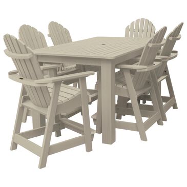 Highwood USA Muskoka 7-Piece Patio Counter Bistro Dining Set in Whitewash, , large