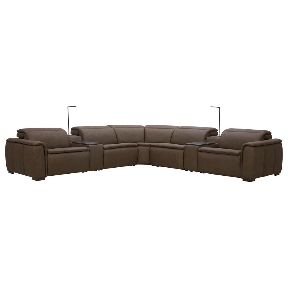 Interlochen 6-Piece Leather Power Reclining Sectional with Power Headrests, , large
