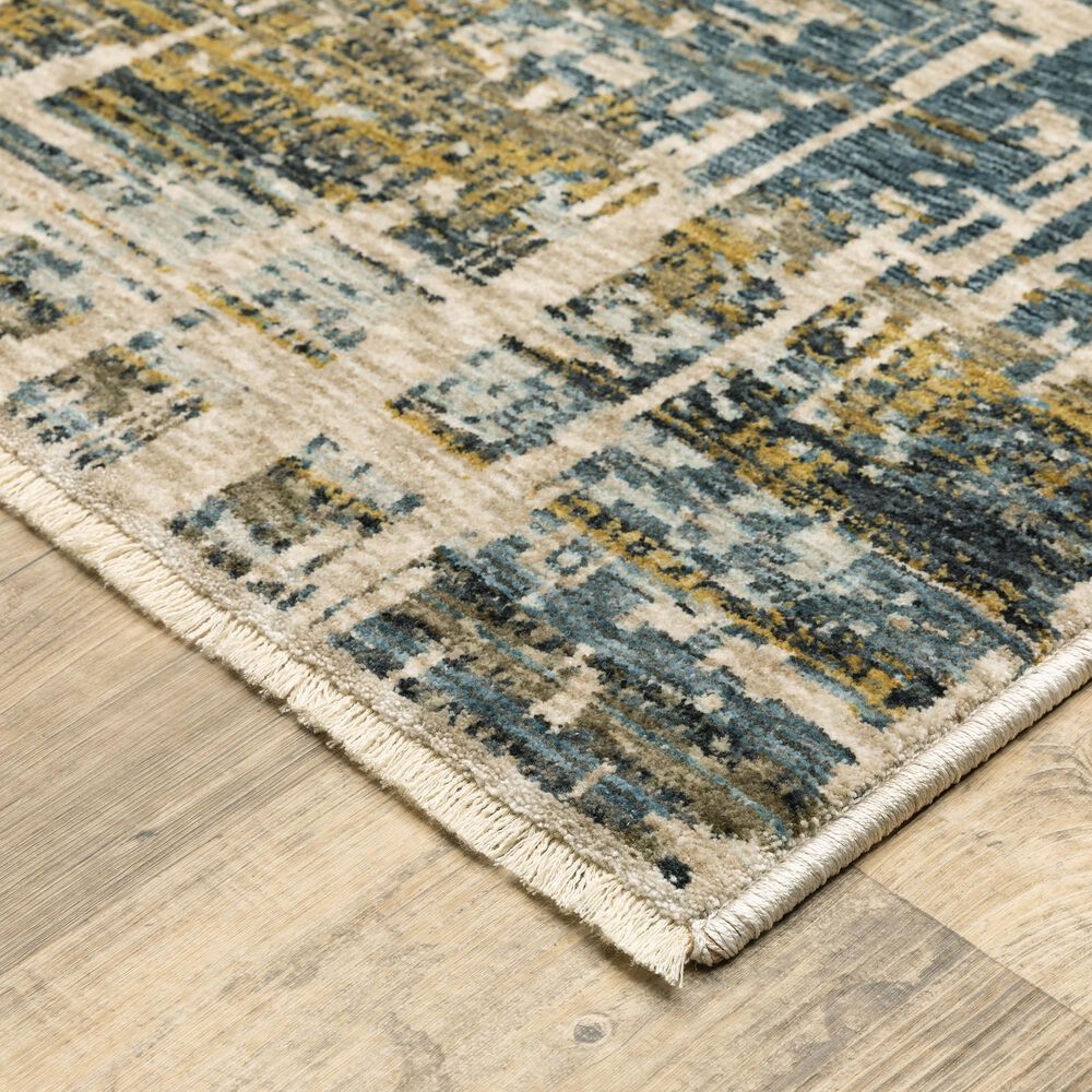Oriental Weavers Hayden 7&#39;10&quot; x 10&#39;10&quot; Blue and Gold Area Rug, , large