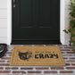 Karastan Bristol Cat Crazy 1"6" x 2"6" Natural Door Mat, , large