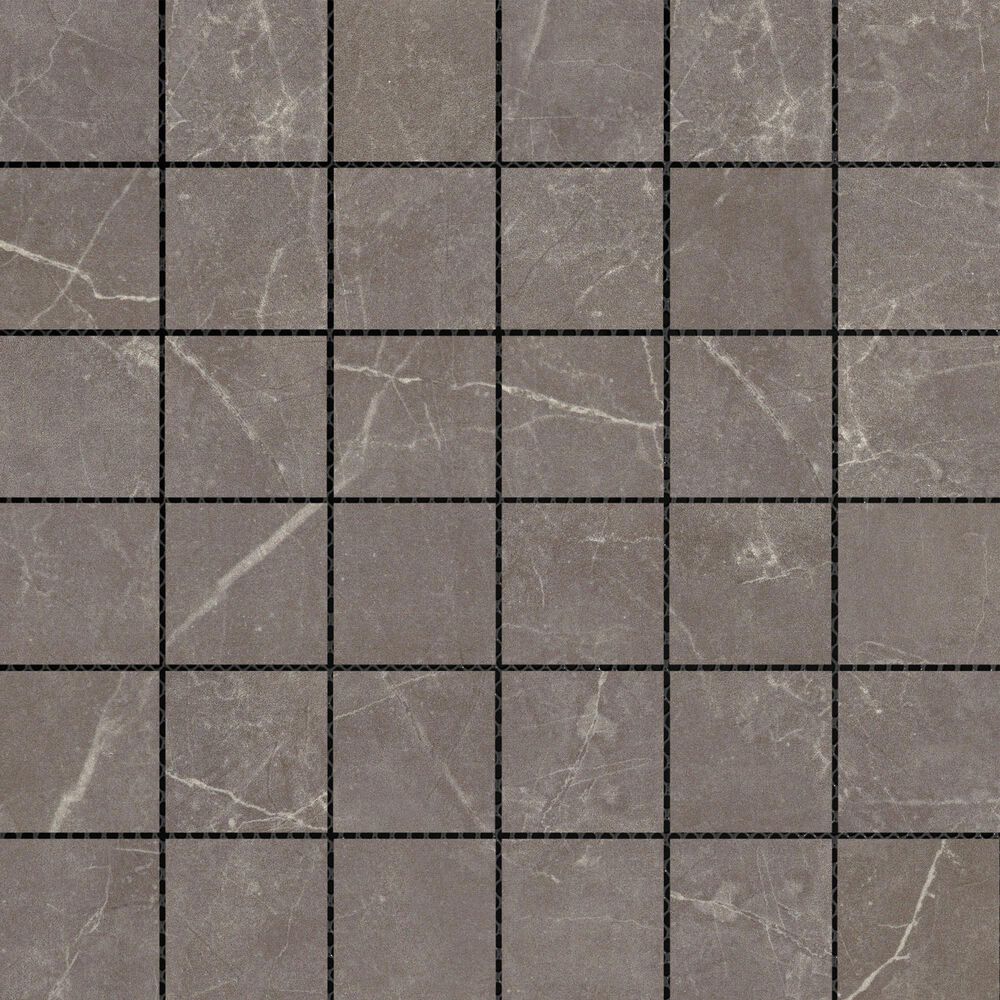 Emser Sterlina II Henna 2" x 2" Square on 12" x 12" Matte Porcelain Mosaic Sheet, , large