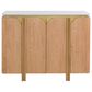 Fairfield Chair Portobello 4-Door Chest in White, Light Brown and Brushed Brass, , large
