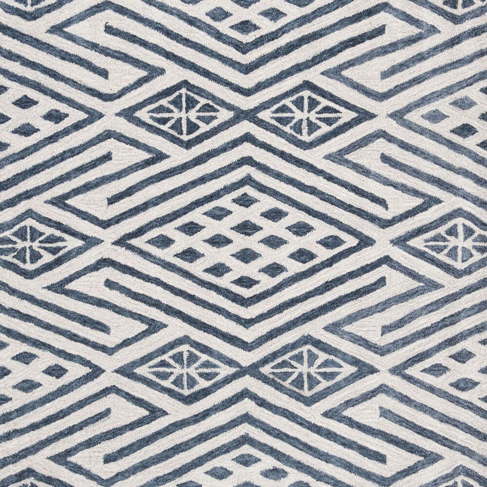 Safavieh Micro-Loop MLP611M 2&#39;3&quot; x 7&#39; Blue and Ivory Runner, , large