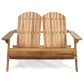 Hearth and Haven Malibu Outdoor Adirondack Loveseat in Natural, , large