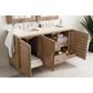 James Martin Vanities Portland 60" Double Bathroom Vanity in Whitewashed Walnut with 3 cm Eternal Marfil Quartz Top and Rectangular Sinks, , large
