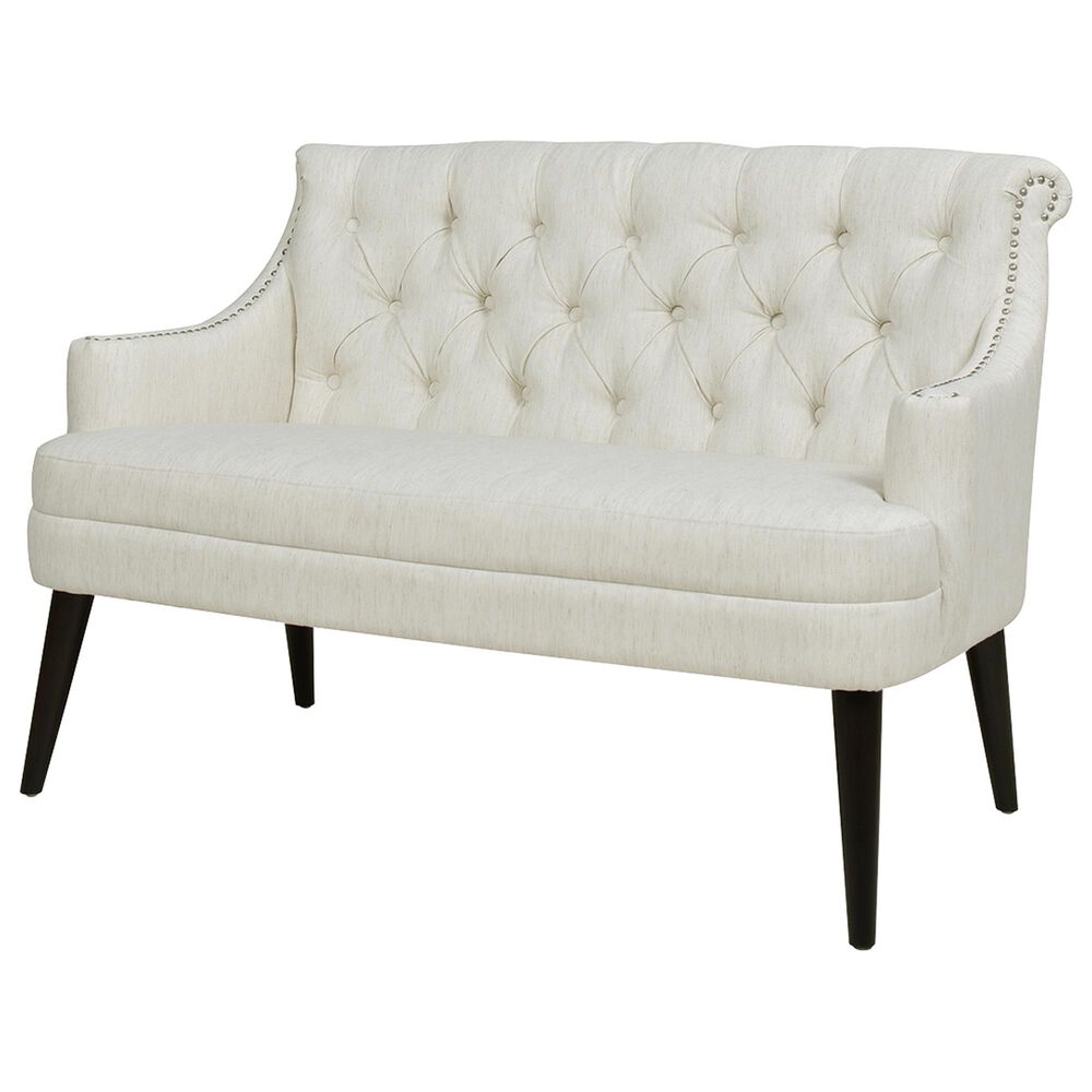 Jennifer Taylor Home Stella Stationary Settee in Natural White NFM