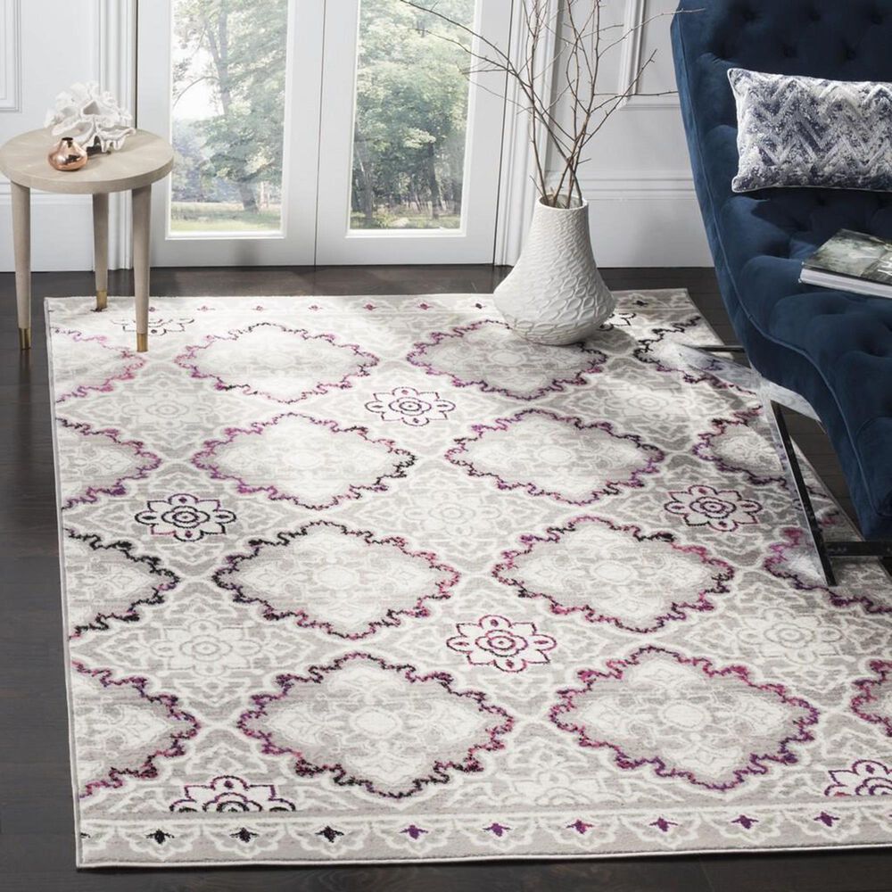Safavieh Skyler SKY199P 4&#39; x 6&#39; Gray and Pink Area Rug, , large