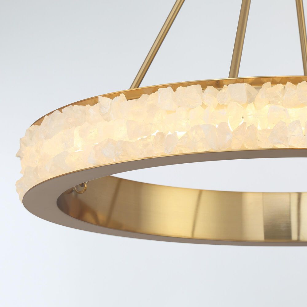 Minka-Lavery Divinely 28.88" Chandelier with Etched Shade in Celeste Brass, , large