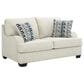 Ashley Valerano Stationary Loveseat in Parchment, , large