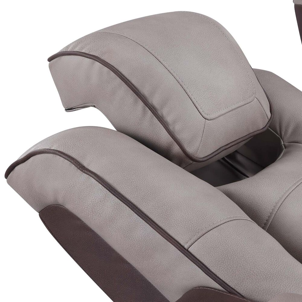 Titanic Furniture Power Reclining Loveseat with Power Headrest in Brown, , large