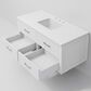 Lexora Home Castor 48" Single Bathroom Vanity in White with 2 cm White Quartz Top and Rectangular Sink, , large