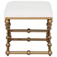 Linon Home Decor Campaign Sphere Stool in Gold, , large