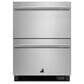 JennAir Rise 24" Double Drawer Refrigerator with Freezer in Stainless Steel, , large