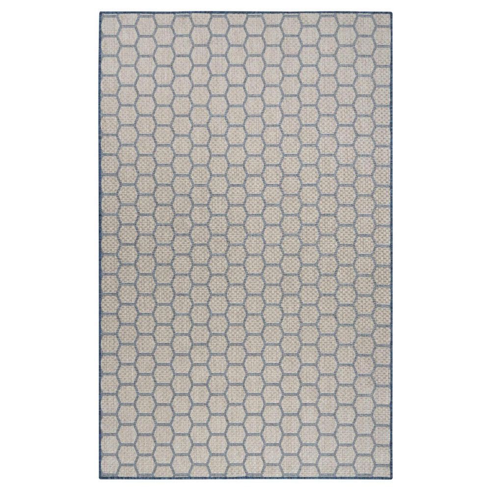 Nourison Twist Reversible 4&#39; x 6&#39; Blue Indoor/Outdoor Area Rug, , large