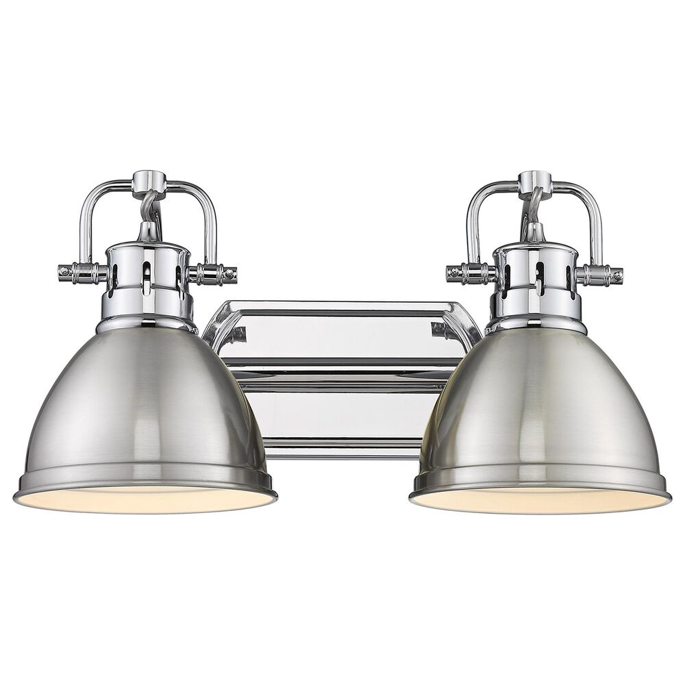 Golden Lighting Duncan 2-Light Bath Vanity in Chrome/Pewter, , large