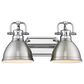 Golden Lighting Duncan 2-Light Bath Vanity in Chrome/Pewter, , large