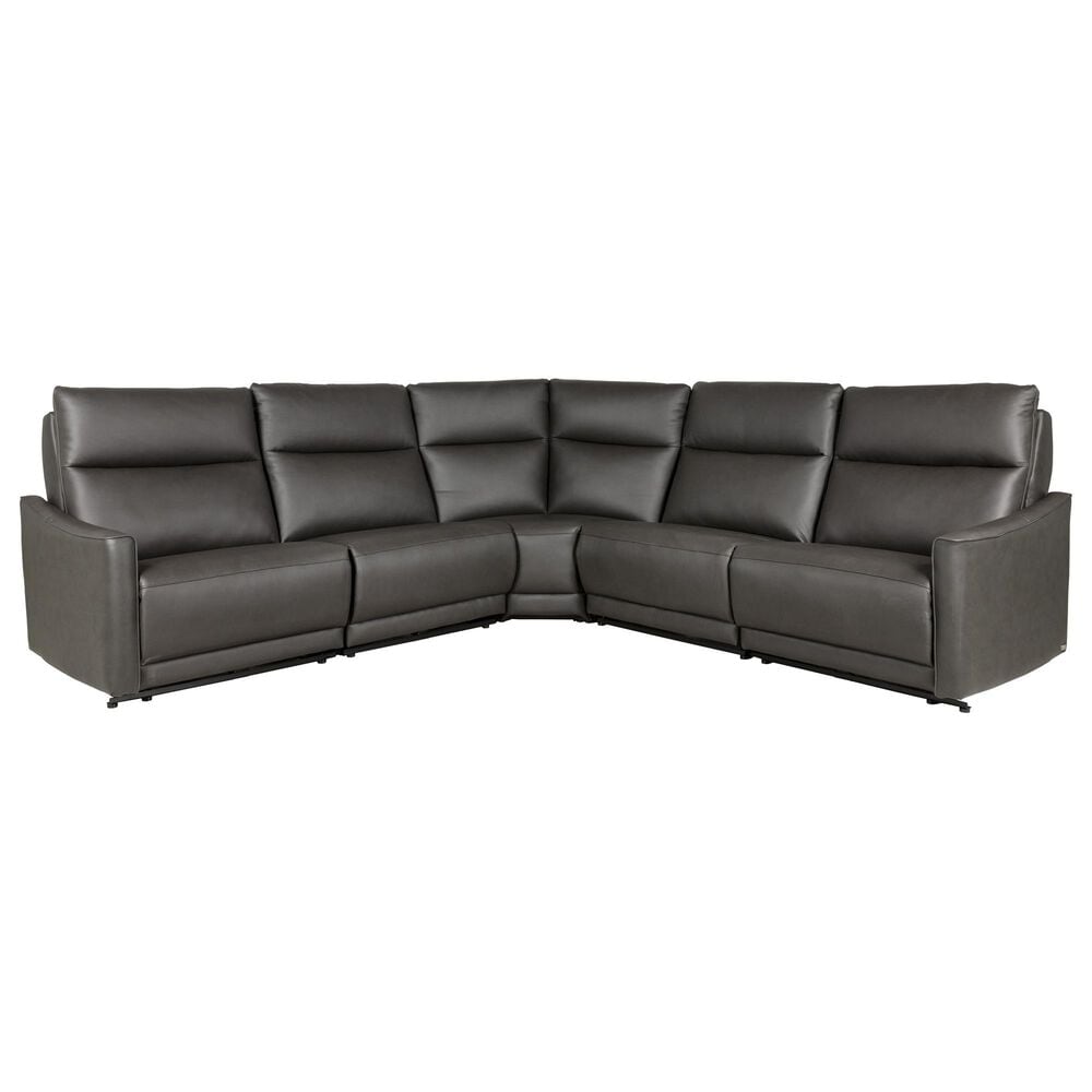 Elran Furniture 5-Piece Power Reclining Sectional in Graphite, , large