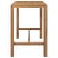 HOMLUX 5-Piece Patio Bar Set with 52" Rectangular Light Teak Table in Beige, , large