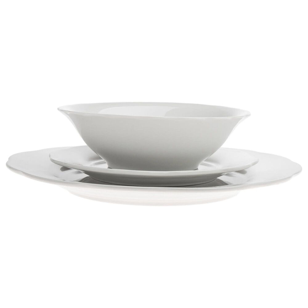 Godinger Silver Inglenook 16-Piece Porcelain Dinnerware Set in White, , large