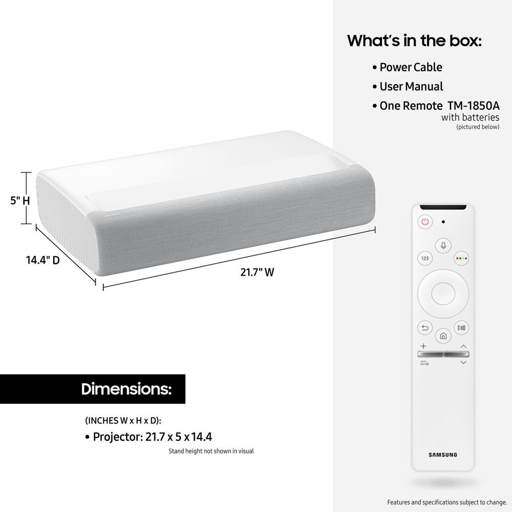 Samsung 4K Projector w/Soundbar Sys, , large