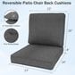 Sunwell Garden 4" Thick Outdoor Cushion Set in Dark Grey (Set of 2), , large
