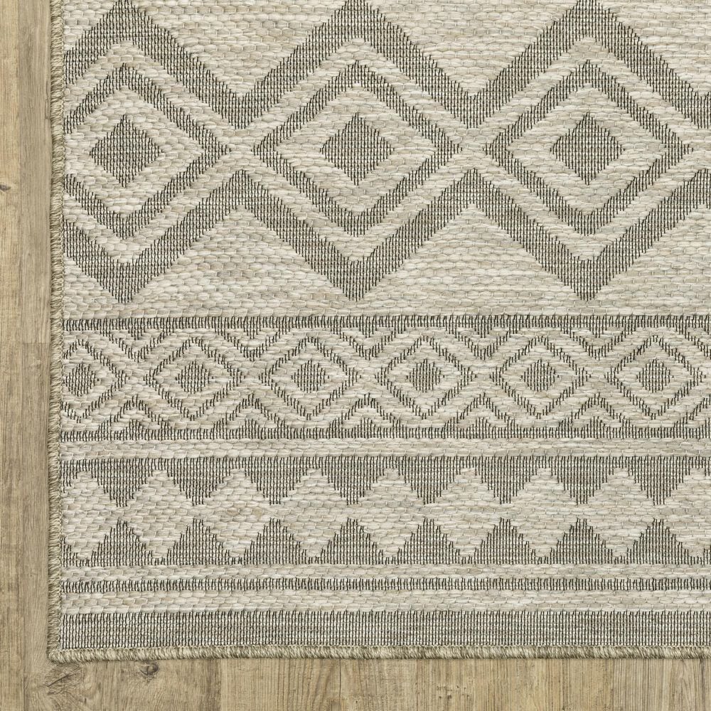 Oriental Weavers Tortuga TR03A 7&#39;10&quot; x 10&#39; Beige and Black Area Rug, , large